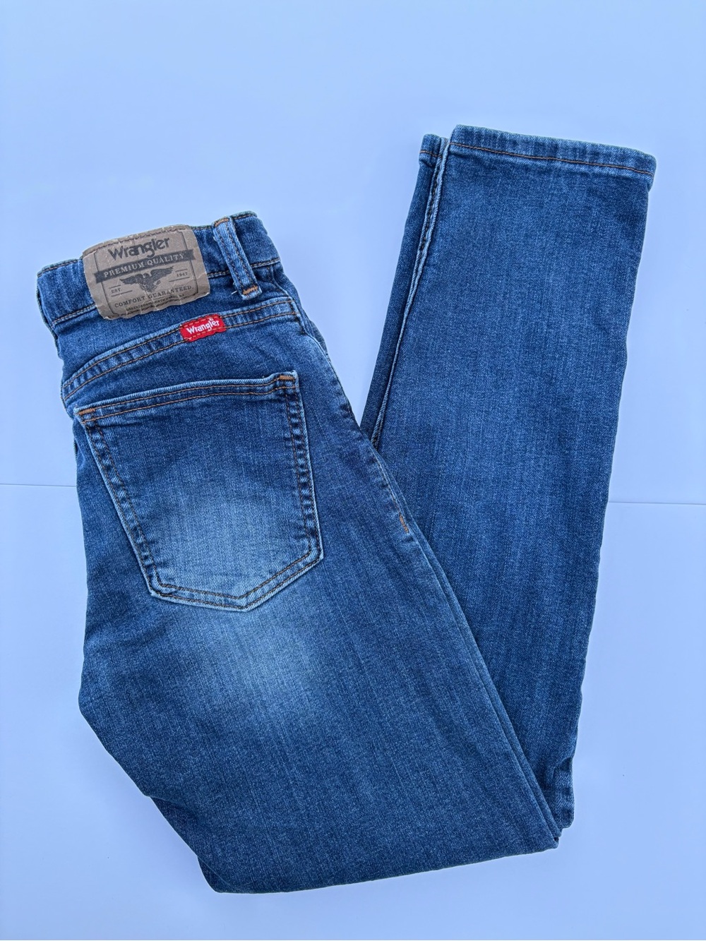Wrangler Boys’s Five Pocket Stretch Denim Jeans Size 14 Slim